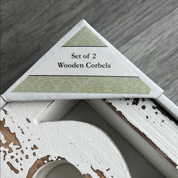 Art Décor Distressed Wood Wall Corbel 2-piece Set . - Picture 4 of 9